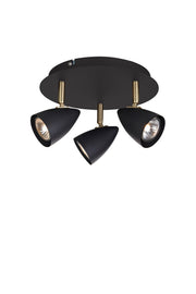 CIRO Soffitto 3L Nero/Ottone