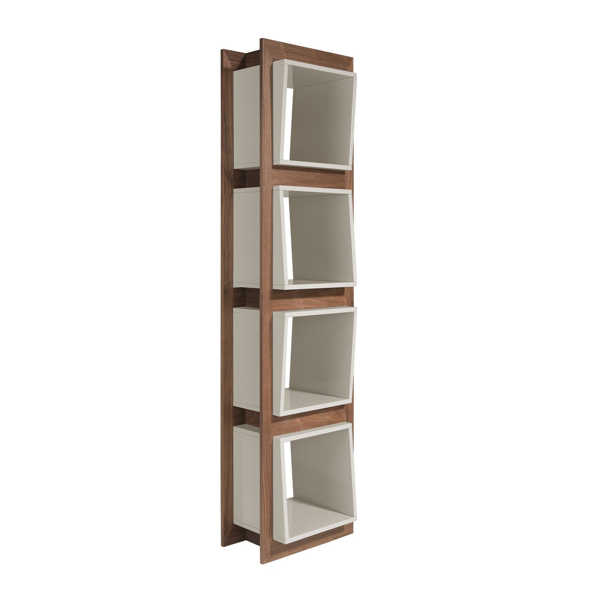 Scaffale a cubo in noce
