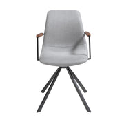 Sedia girevole in tessuto grigio scuro