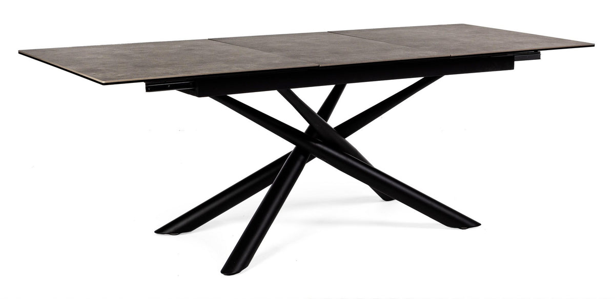 Tavolo allungabile in ceramica su vetro temperato 160-220x90 cm