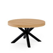 Tavolo MILDRED 120 rotondo allungabile - Rovere/Nero