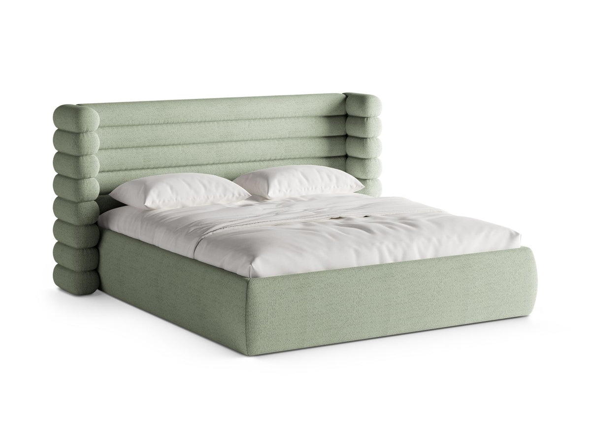 Letto con Contenitore e Testata, "Mount", 228x256x120 - Menta