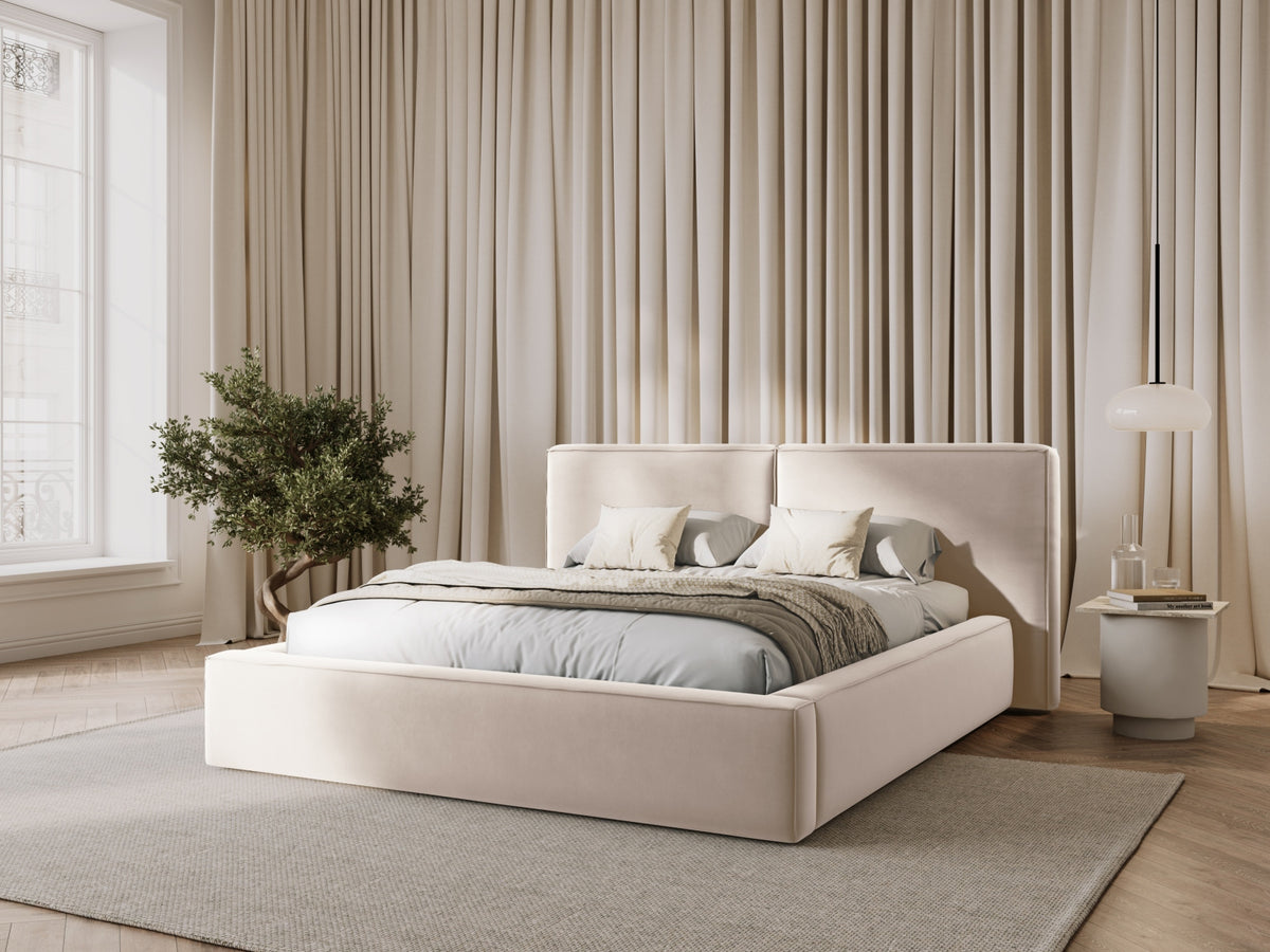 Letto contenitore con testiera doppia, "Jodie", 228x194x97,5