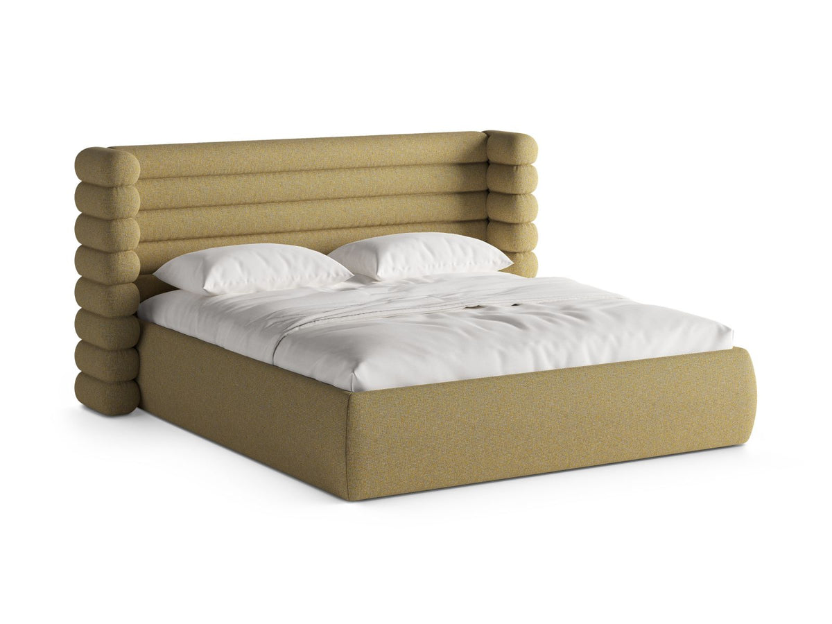 Letto con Contenitore e Testata, "Mount", 228x256x120 - Girasole Melange
