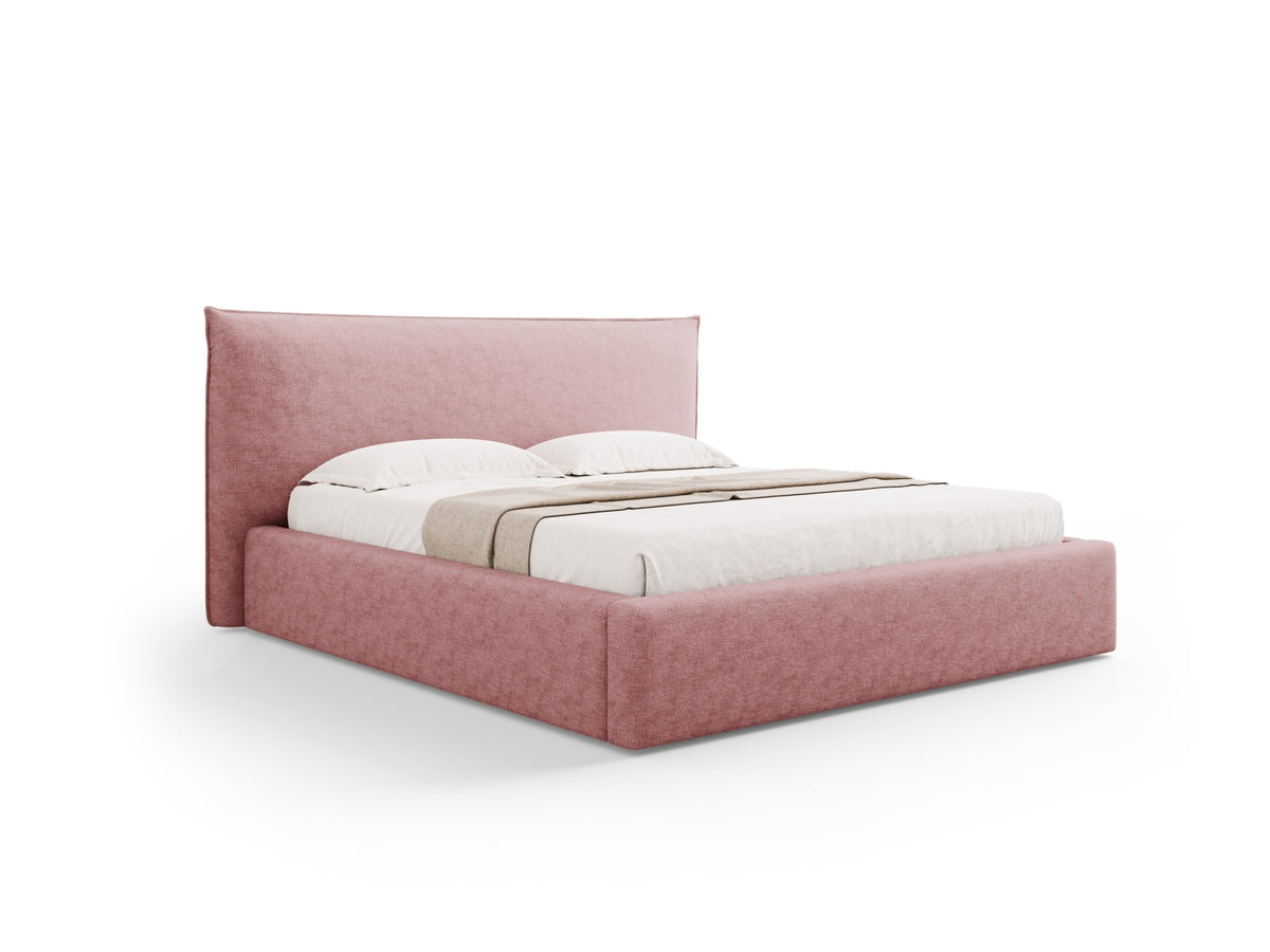 Letto con Contenitore e Testata, "Kaelle", 223x220x111 - Rosa