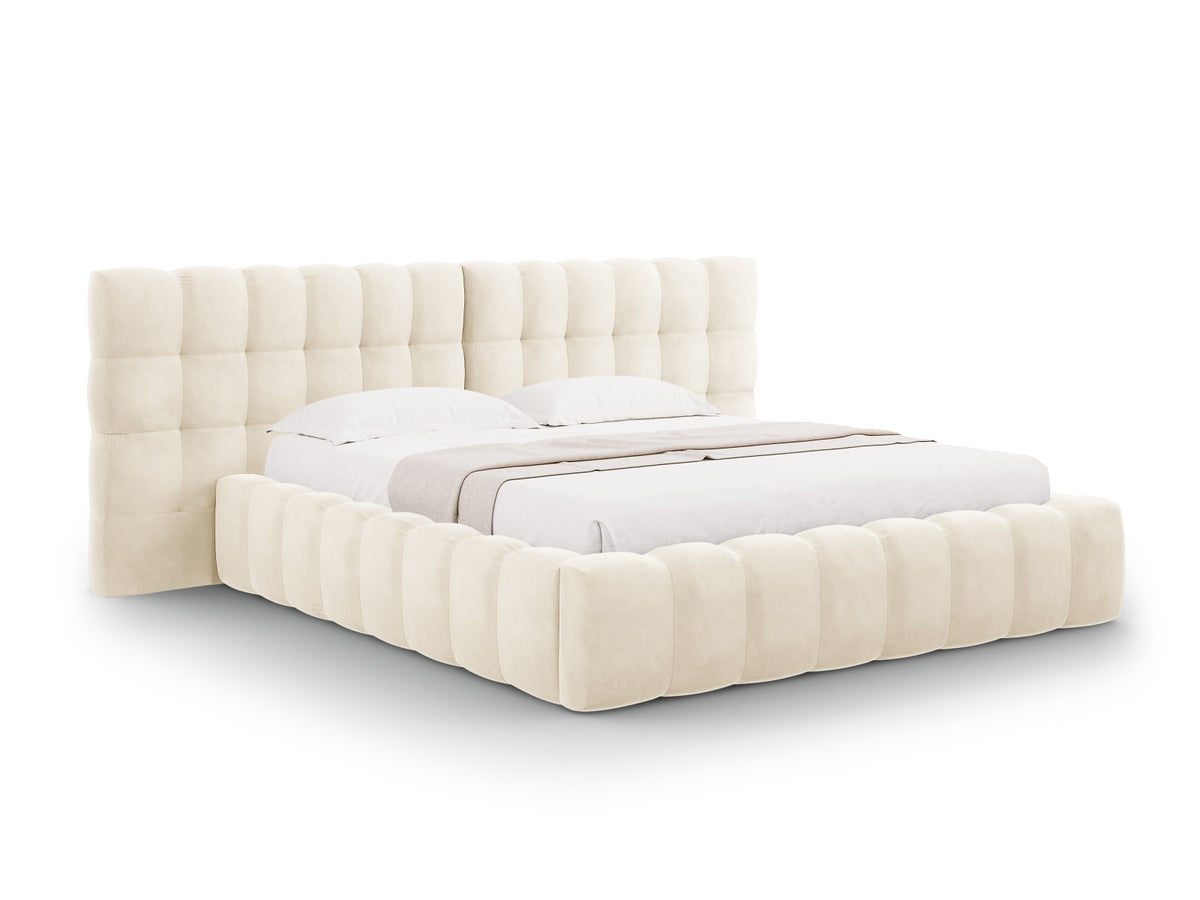 Letto contenitore con testiera doppia, "Mamaia", 230x200x100