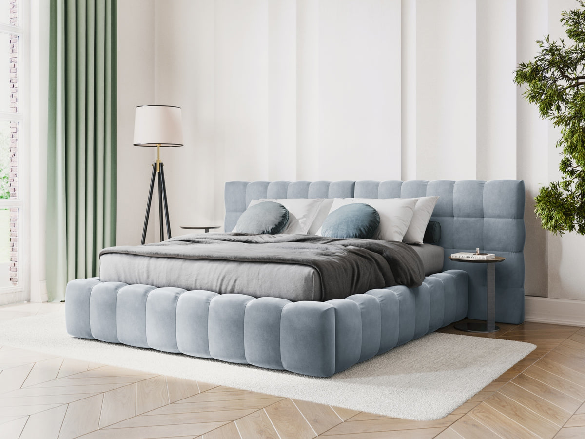 Letto contenitore con testiera doppia, "Mamaia", 230x250x100