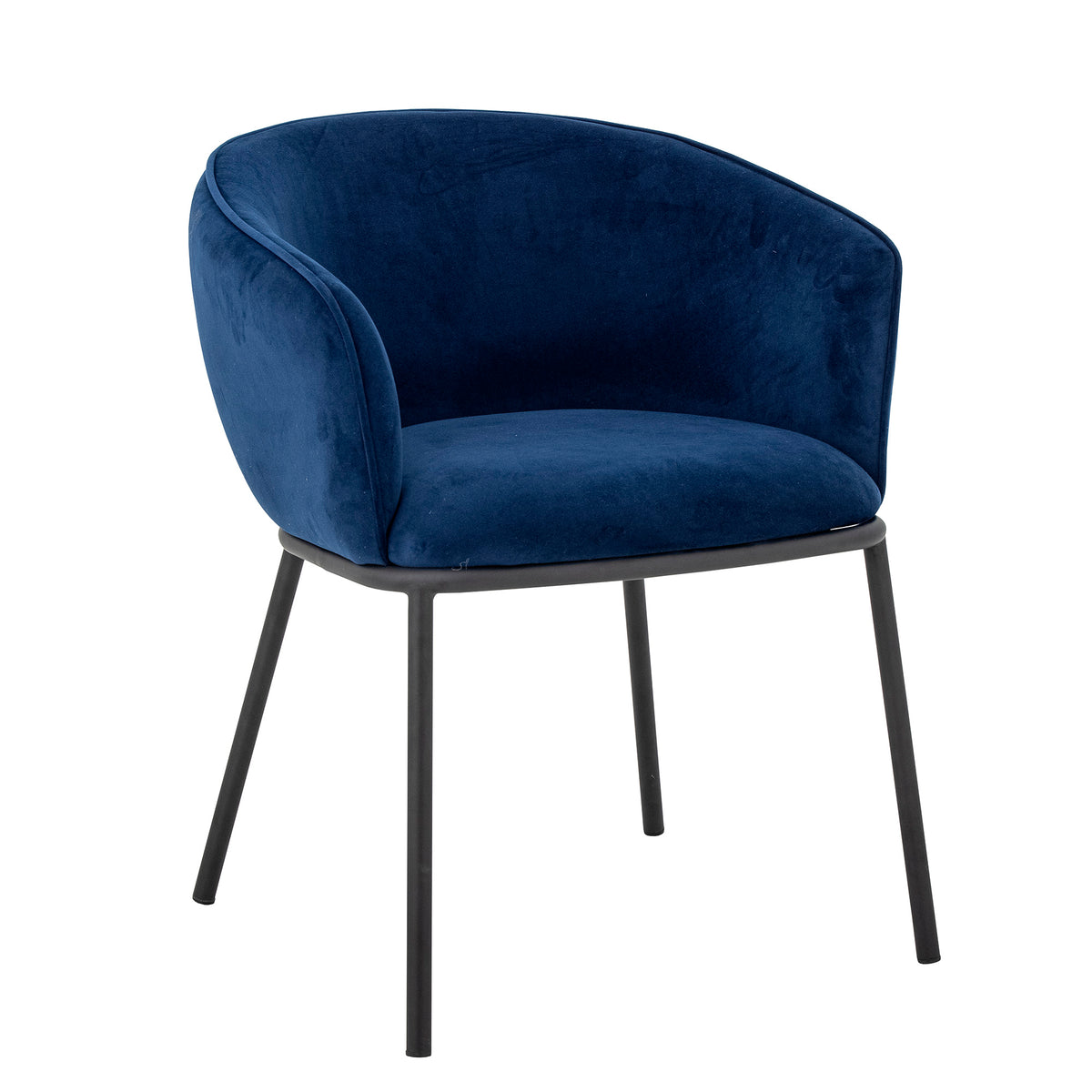 Sedia da pranzo Cortone, blu, poliestere riciclato