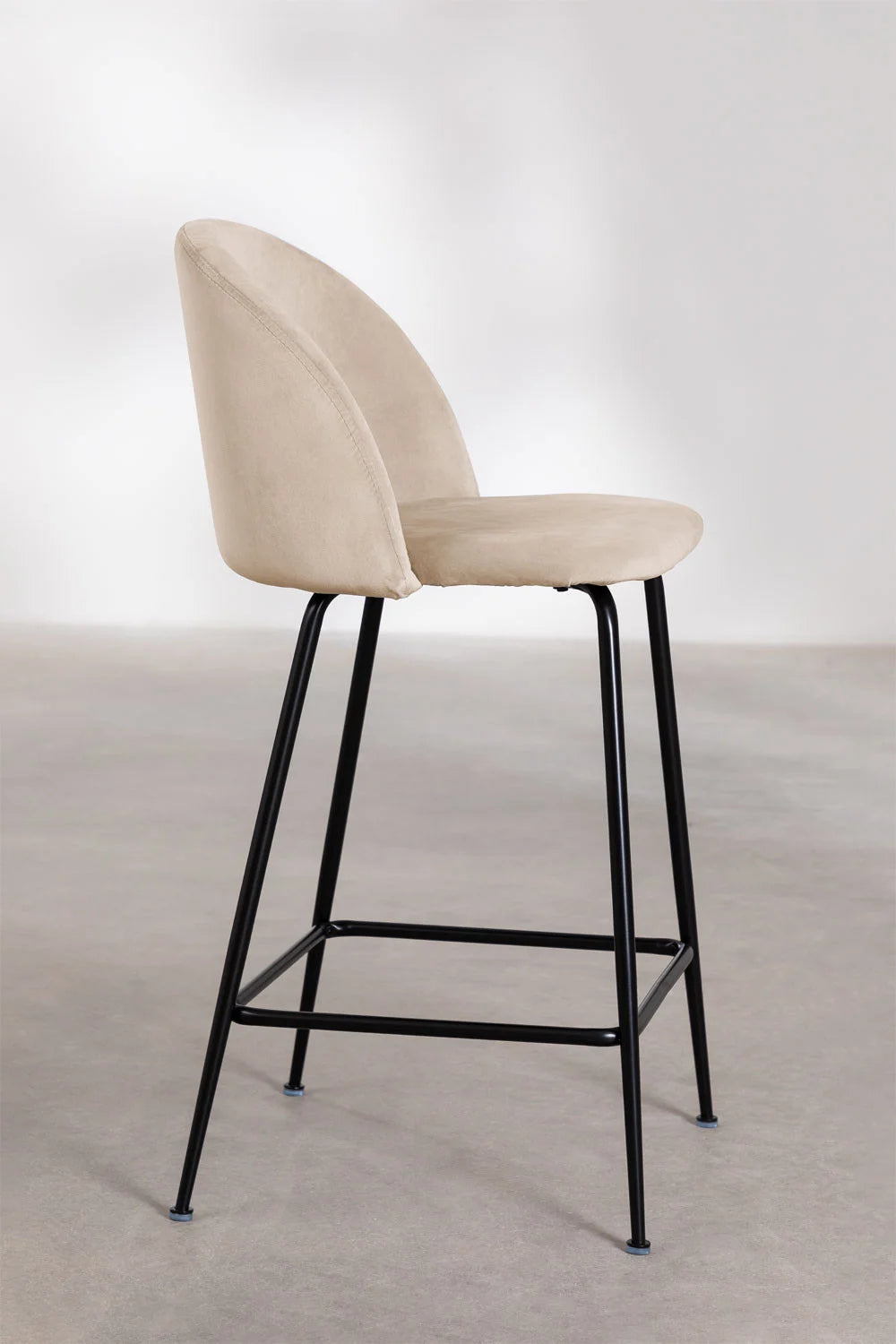 Kana - Sgabello alto in velluto Kana Design (Set di 2)