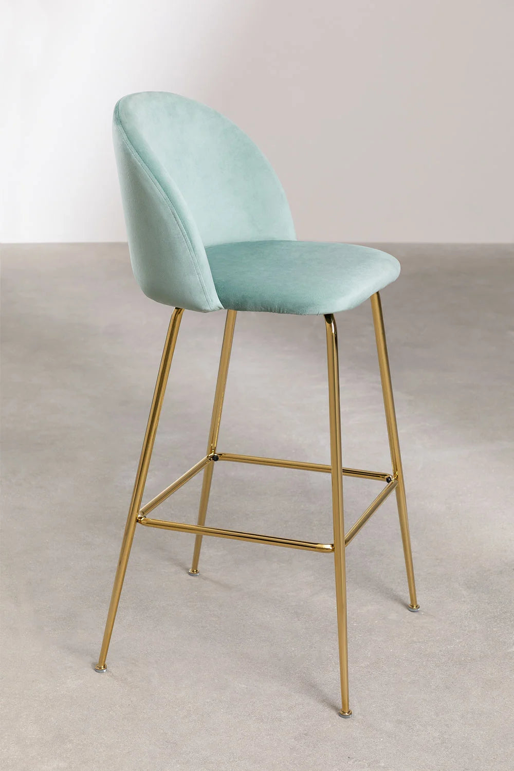 Kana - Sgabello alto in velluto Kana Design (Set di 2)